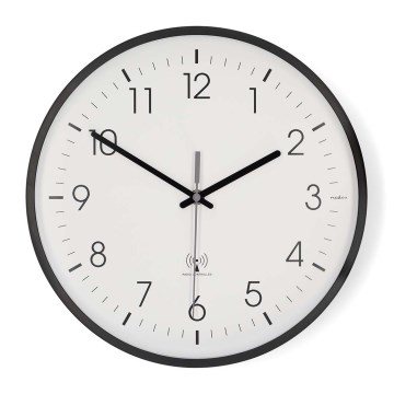 Nástenné hodiny pr. 30,5 cm 1xAA čierne