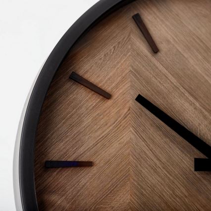 Nástenné hodiny pr. 30 cm 1xAA čierna/hnedá