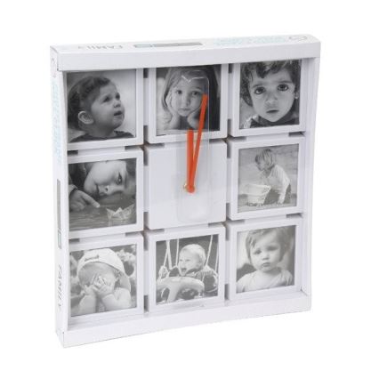 Nástenné hodiny s fotorámikmi 1xAA