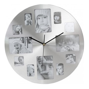Nástenné hodiny s fotorámikmi 1xAA