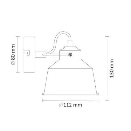 Nástenné svietidlo 1xE14/8W/230V