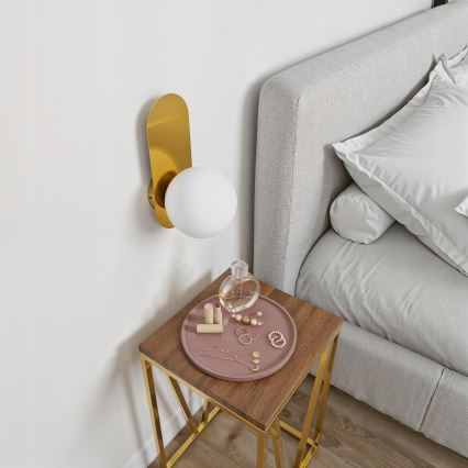 Nástenné svietidlo 1xE27/40W/230V zlaté/biele