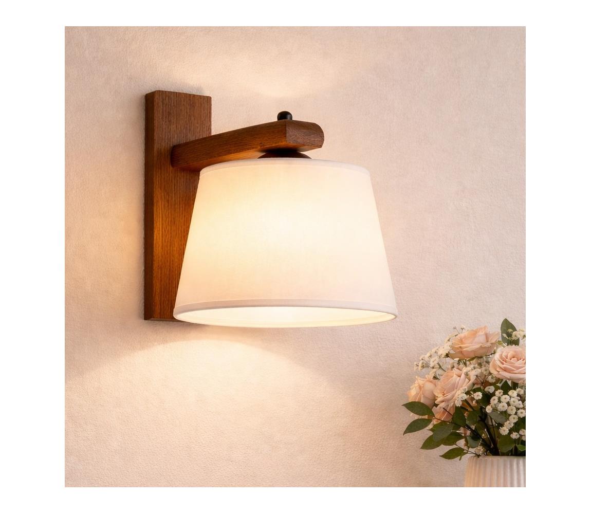 Nástenné svietidlo AIDA 1xE27/60W/230V dub KM 1.98/DĄB ORZECH