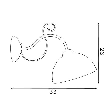 Nástenné svietidlo ANTICA 1xE27/60W/230V