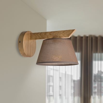 Nástenné svietidlo ANTONIO 1xE14/40W/230V dub