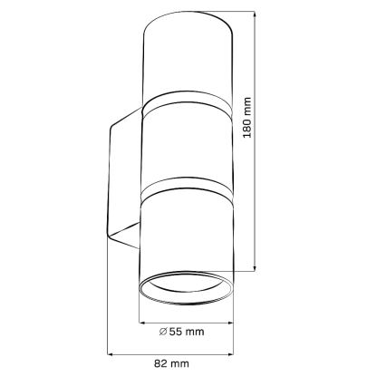 Nástenné svietidlo BAMBOO 2xGU10/10W/230V biela