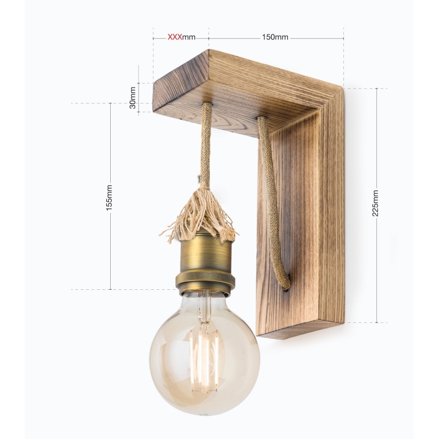 Nástenné svietidlo BASSENA 1xE27/60W/230V