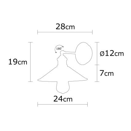 Nástenné svietidlo BERCESTE 1xE27/40W/230V