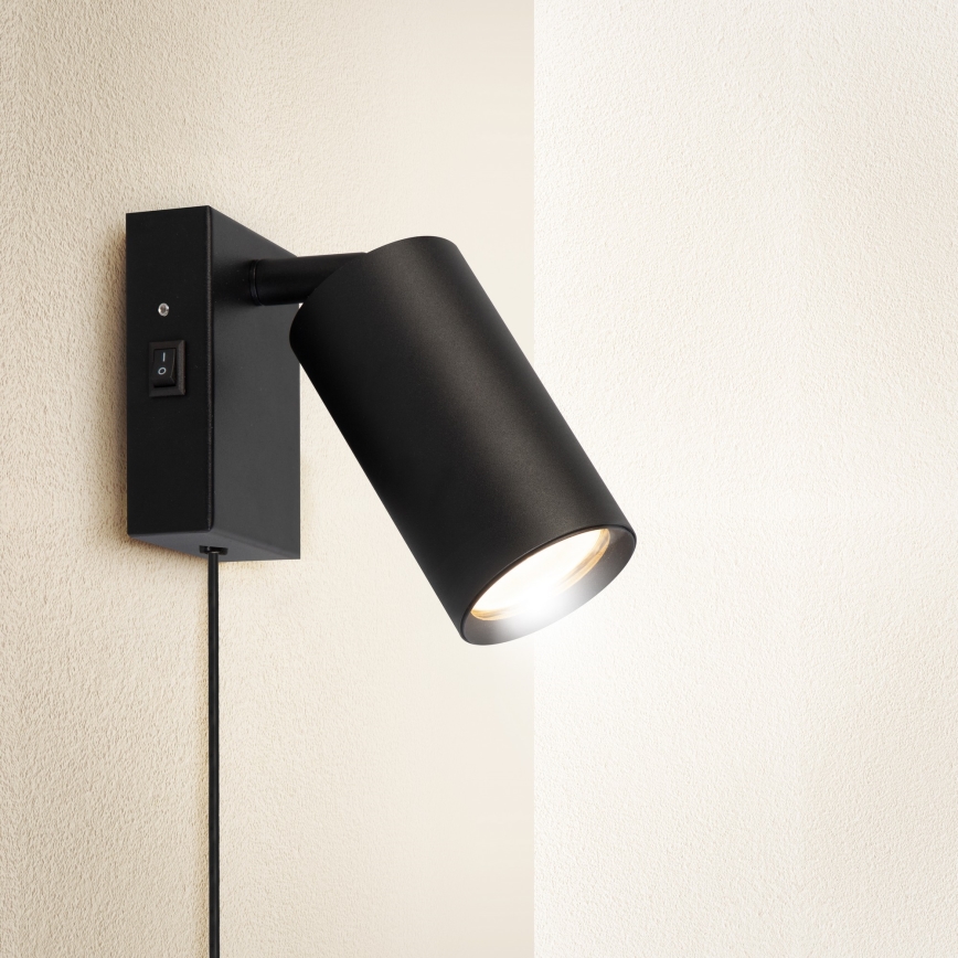 Nástenné svietidlo CELE 1xGU10/30W/230V čierne