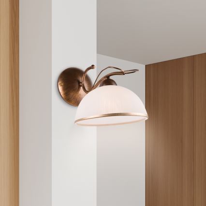 Nástenné svietidlo COBRA 1xE27/60W/230V bronz/patina