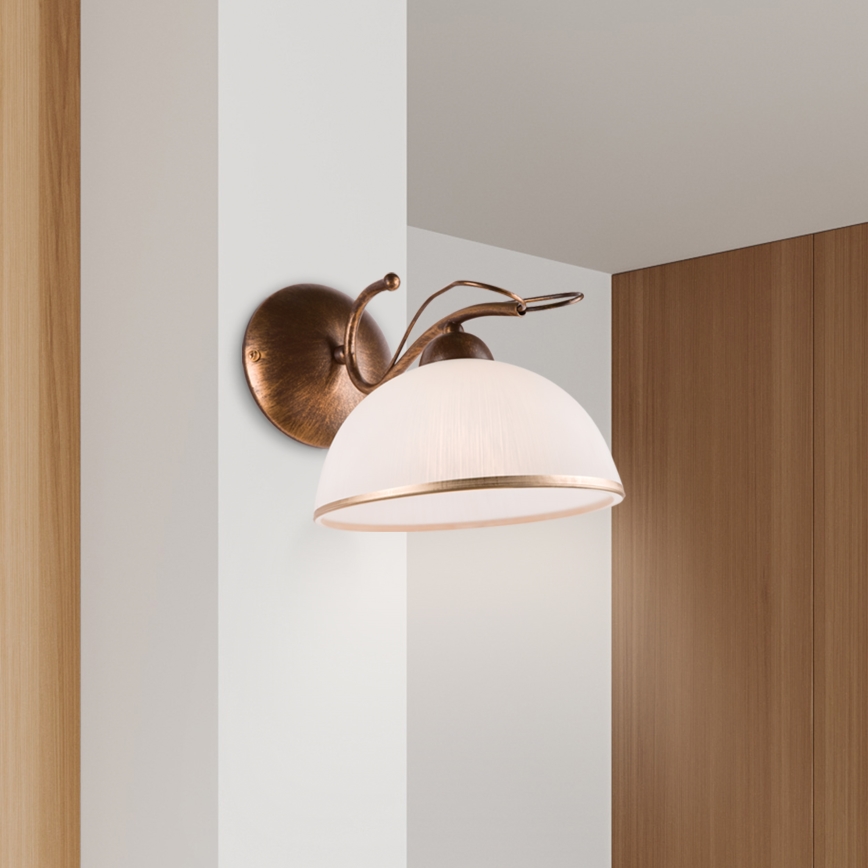 Nástenné svietidlo COBRA 1xE27/60W/230V bronz/patina