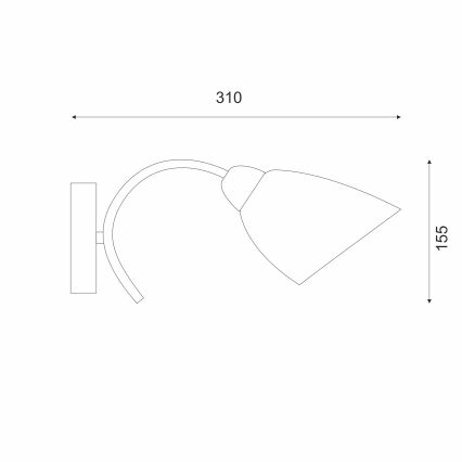 Nástenné svietidlo DONNA 1xE27/60W/230V nikel