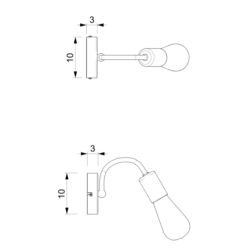 Nástenné svietidlo DOW 1xE27/60W/230V