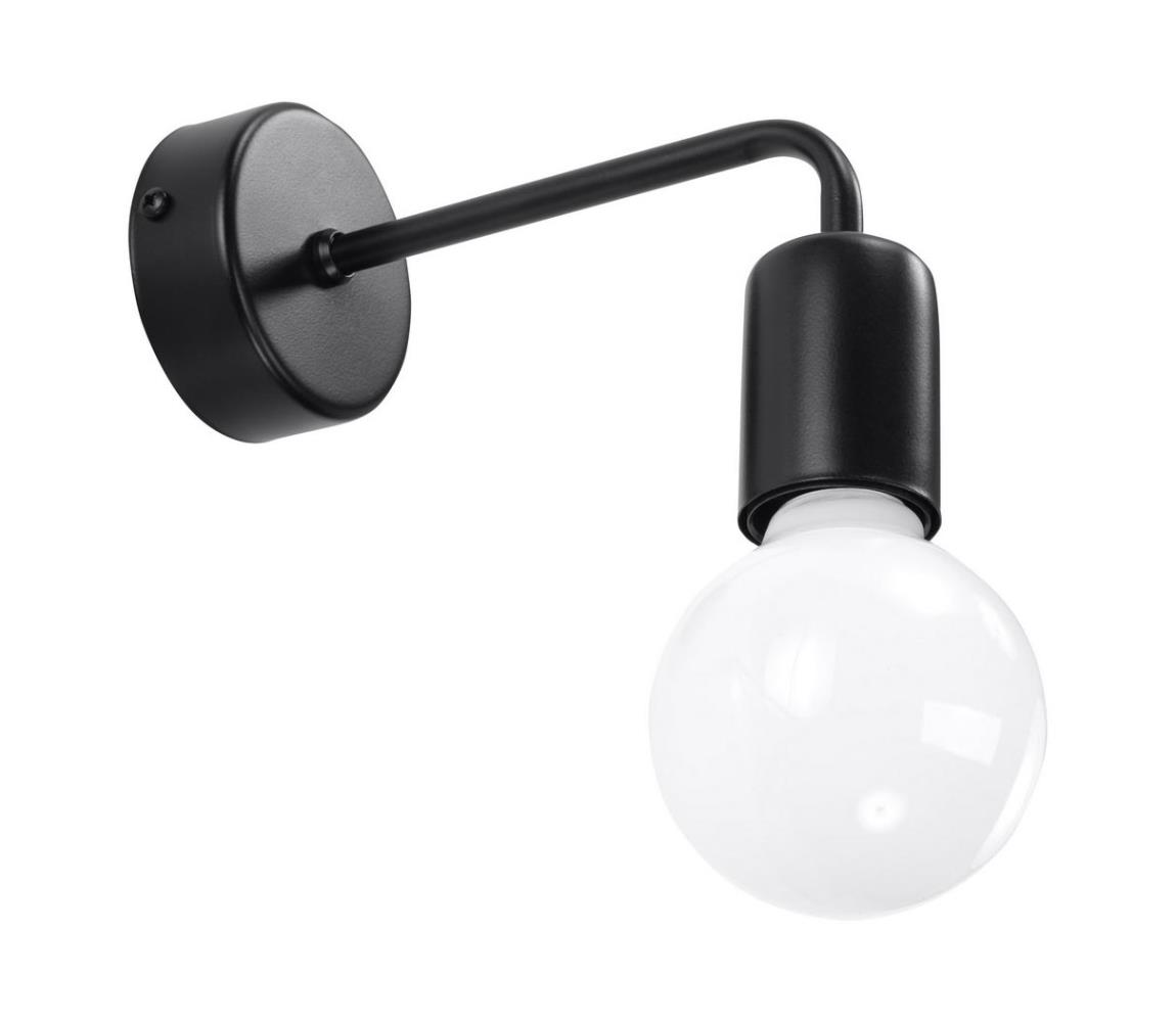  Nástenné svietidlo DUOMO 1xE27/60W/230V čierna SL.0306