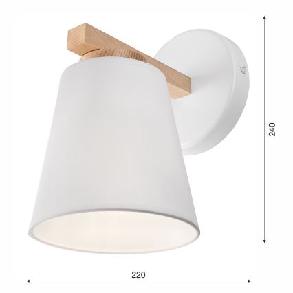 Nástenné svietidlo ELLIE 1xE27/60W/230V buk