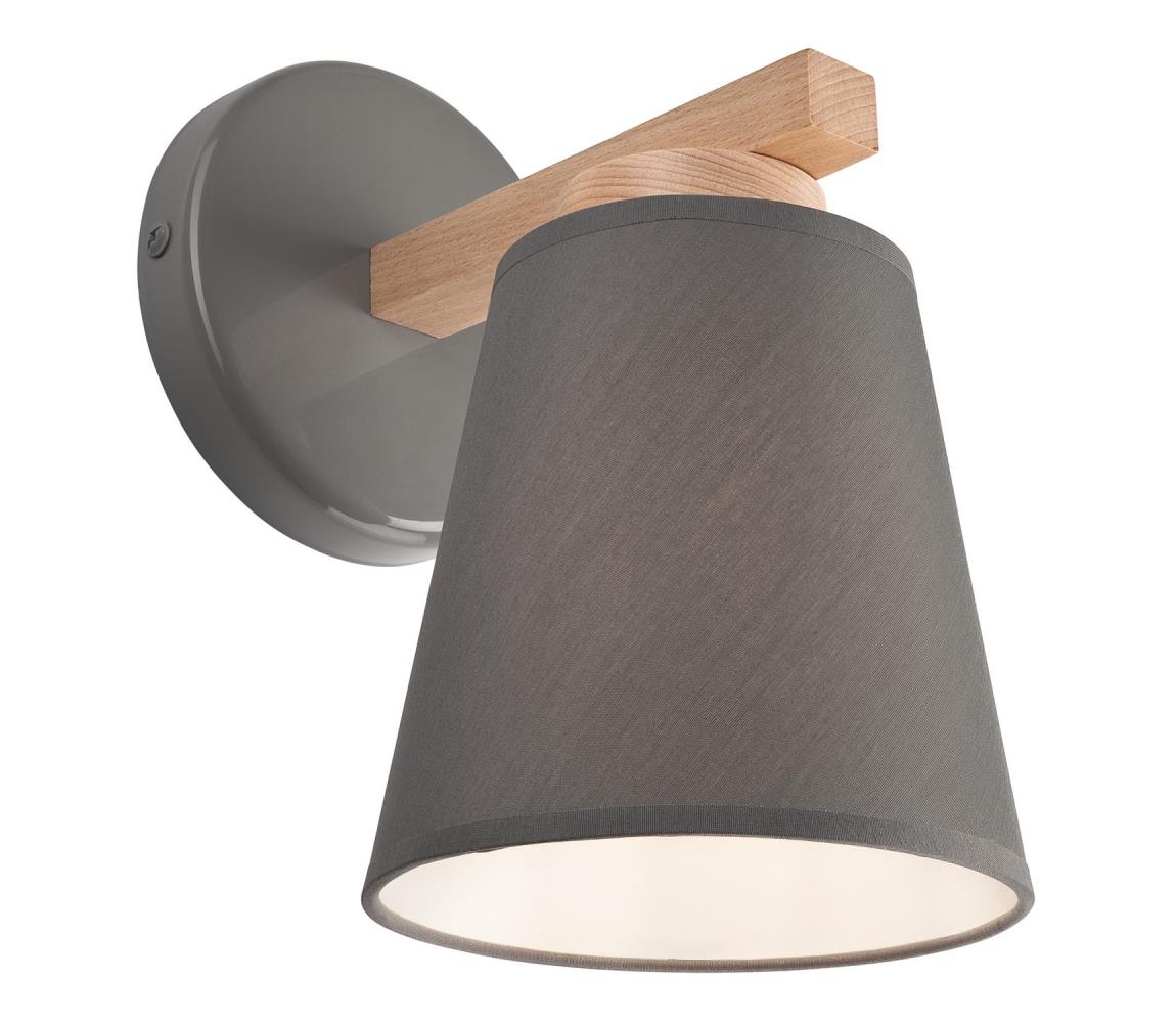 Nástenné svietidlo ELLIE 1xE27/60W/230V šedá - FSC certifikované