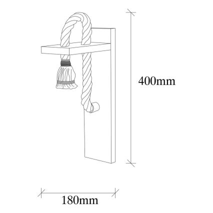 Nástenné svietidlo EREBOS 1xE27/40W/230V