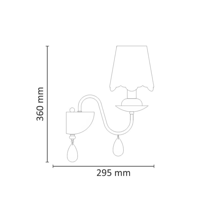Nástenné svietidlo FABRIZIA 1xE14/12W/230V