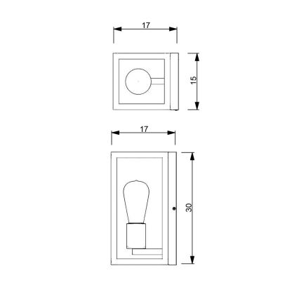 Nástenné svietidlo FRAME 1xE27/60W/230V