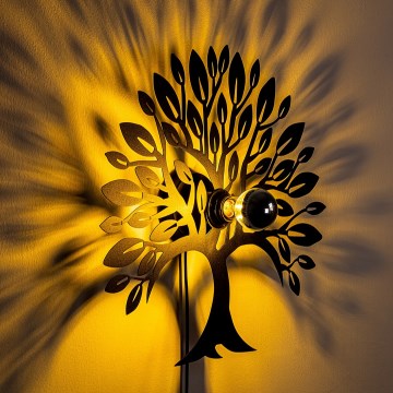 Nástenné svietidlo HEART TREE 1xE27/40W/230V čierna