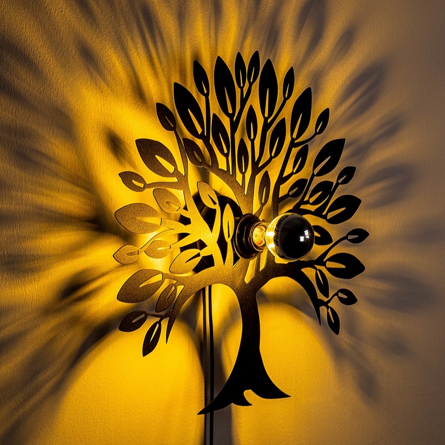 Nástenné svietidlo HEART TREE 1xE27/40W/230V čierna