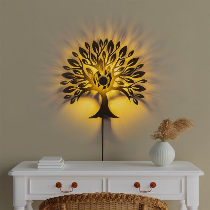 Nástenné svietidlo HEART TREE 1xE27/40W/230V čierna