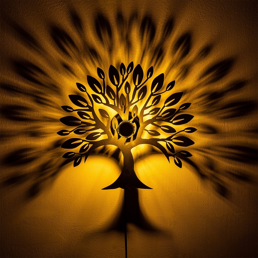 Nástenné svietidlo HEART TREE 1xE27/40W/230V čierna