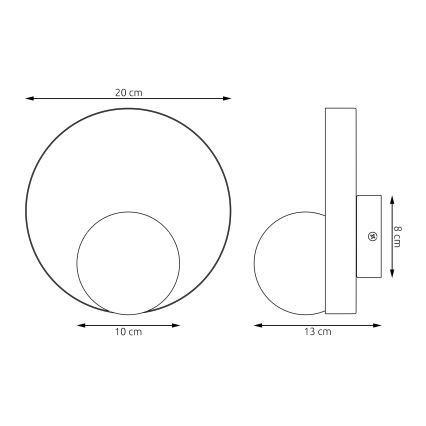 Nástenné svietidlo KIDO 1xG9/8W/230V sivá