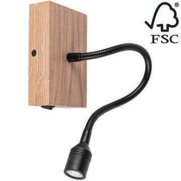 Nástenné svietidlo LECTOR LED/2,5W/230V dub – FSC certifikované