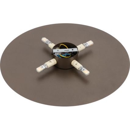 Nástenné svietidlo LUNA 4xG9/8W/230V pr. 40 cm hnedá