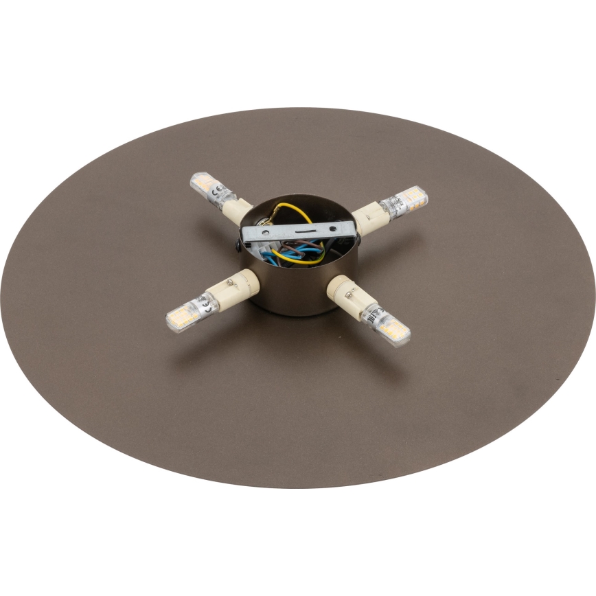 Nástenné svietidlo LUNA 4xG9/8W/230V pr. 40 cm hnedá