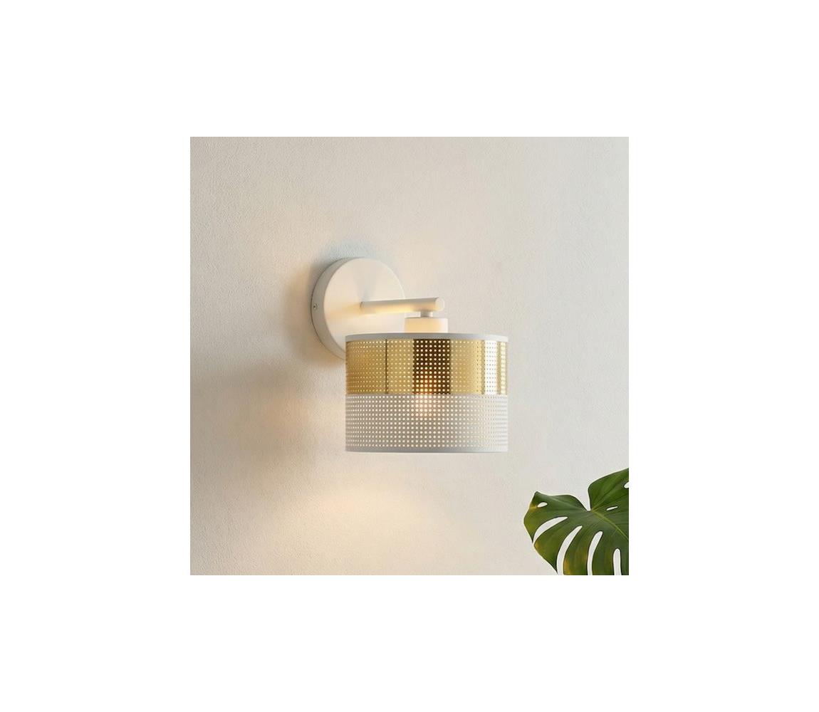 EMIBIG Nástenné svietidlo LUX 1xE27/15W/230V biela/zlatá 1650/K1