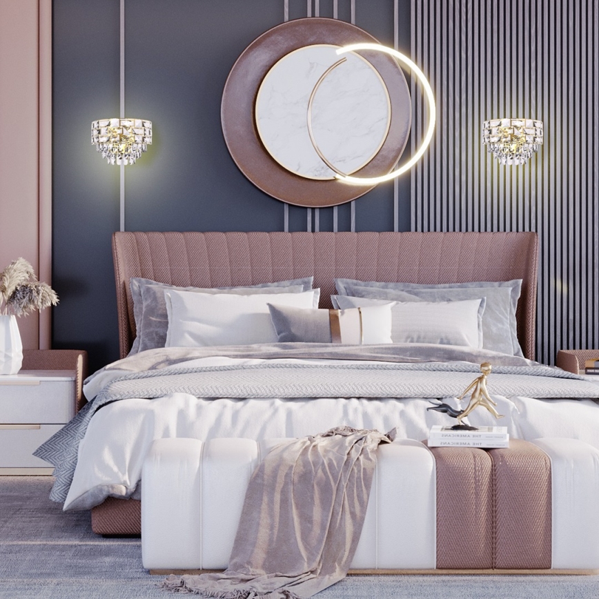 Nástenné svietidlo LUXURIA 2xE14/40W/230V zlatá