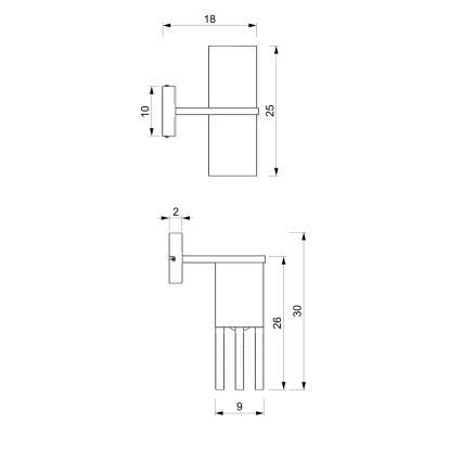 Nástenné svietidlo MALM 1xE27/60W/230V