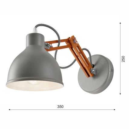 Nástenné svietidlo MARCELLO 1xE27/60W/230V buk