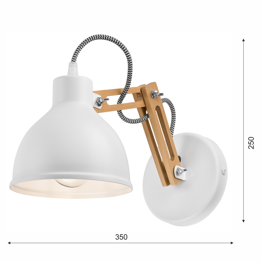 Nástenné svietidlo MARCELLO 1xE27/60W/230V buk
