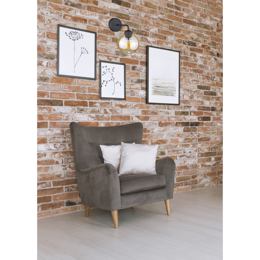 Nástenné svietidlo MELLE BLACK 1xE27/60W/230V