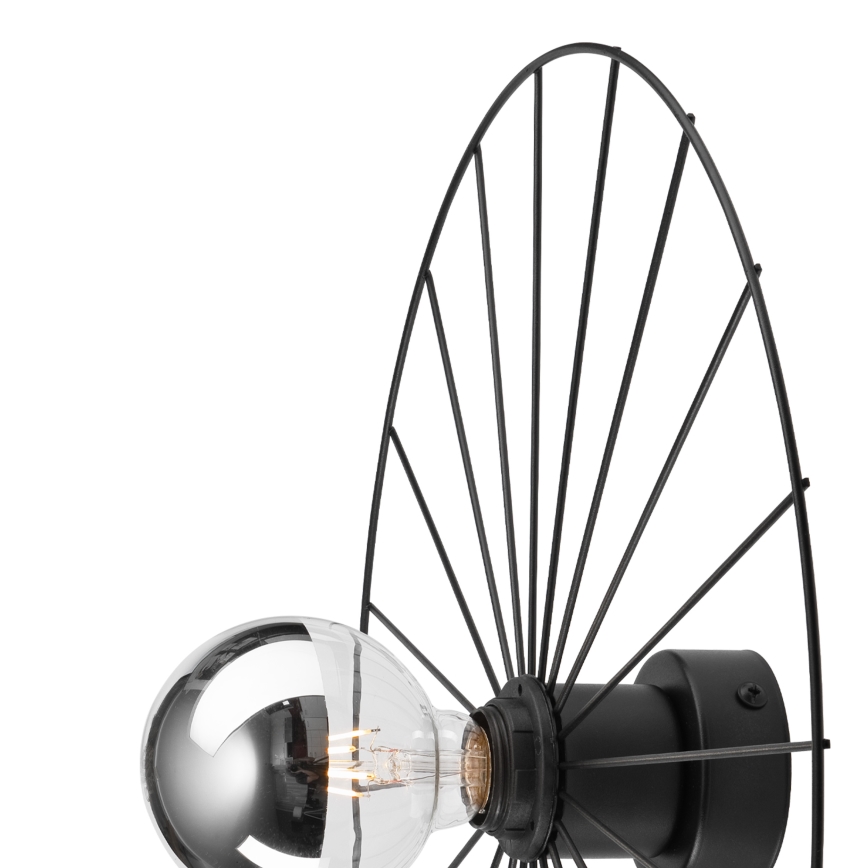Nástenné svietidlo MONTANA 1xE27/15W/230V pr. 45 cm čierna