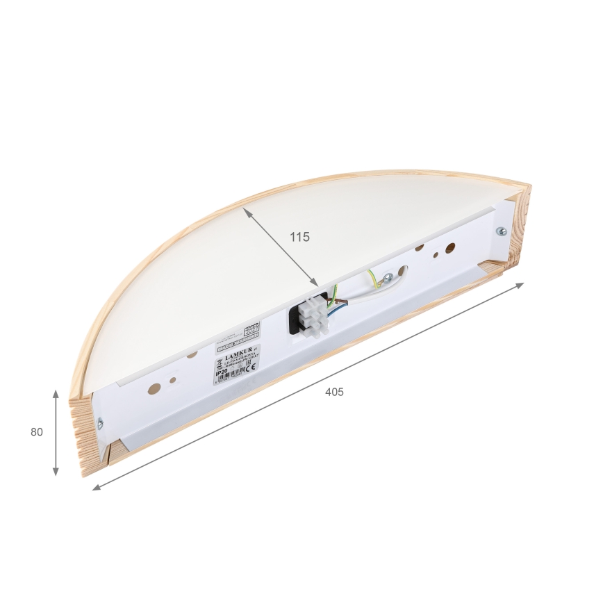 Nástenné svietidlo NATURAL MODERN 1xE27/15W/230V, borovica