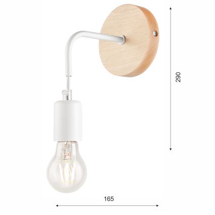 Nástenné svietidlo ORAZIO 1xE27/60W/230V buk