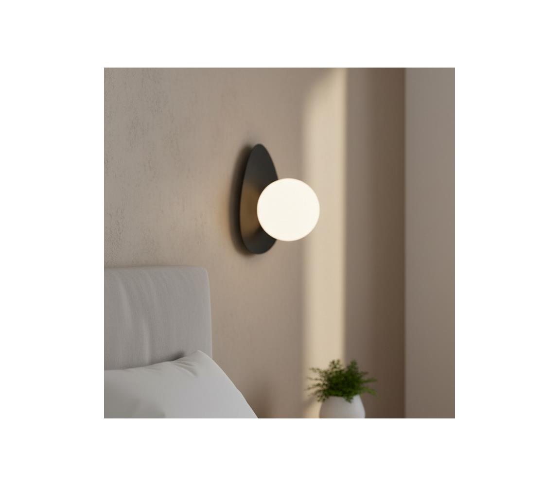 EMIBIG Nástenné svietidlo OVO 1xG9/8W/230V čierne 1527/K1
