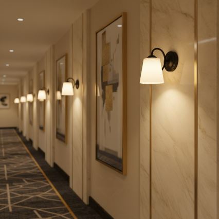 Nástenné svietidlo PAFOS 1xE27/15W/230V čierne