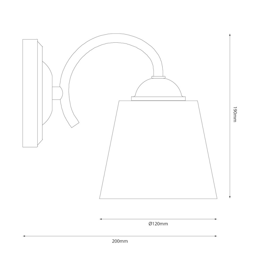 Nástenné svietidlo PAFOS 1xE27/15W/230V čierne