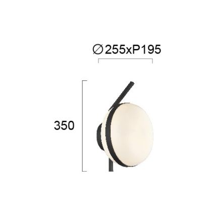 Nástenné svietidlo PALMA 1xE27/40W/230V čierne