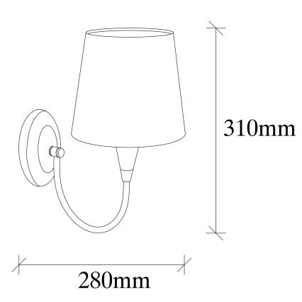 Nástenné svietidlo PARDO 1xE27/40W/230V