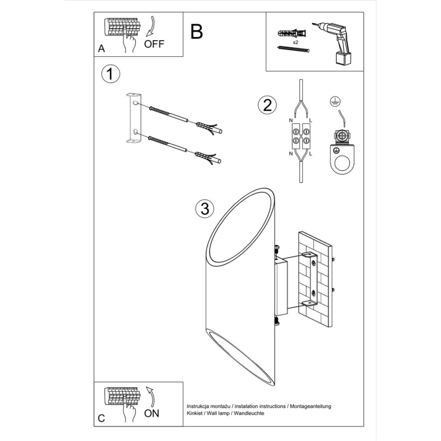 Nástenné svietidlo PENNE 30 1xG9/40W/230V čierna