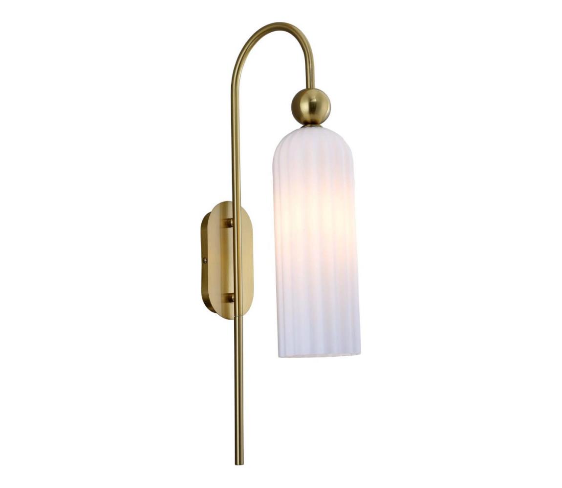 Light Prestige Nástenné svietidlo PIEGA 1xE14/40W/230V mosadz/biela LP-939/1W white