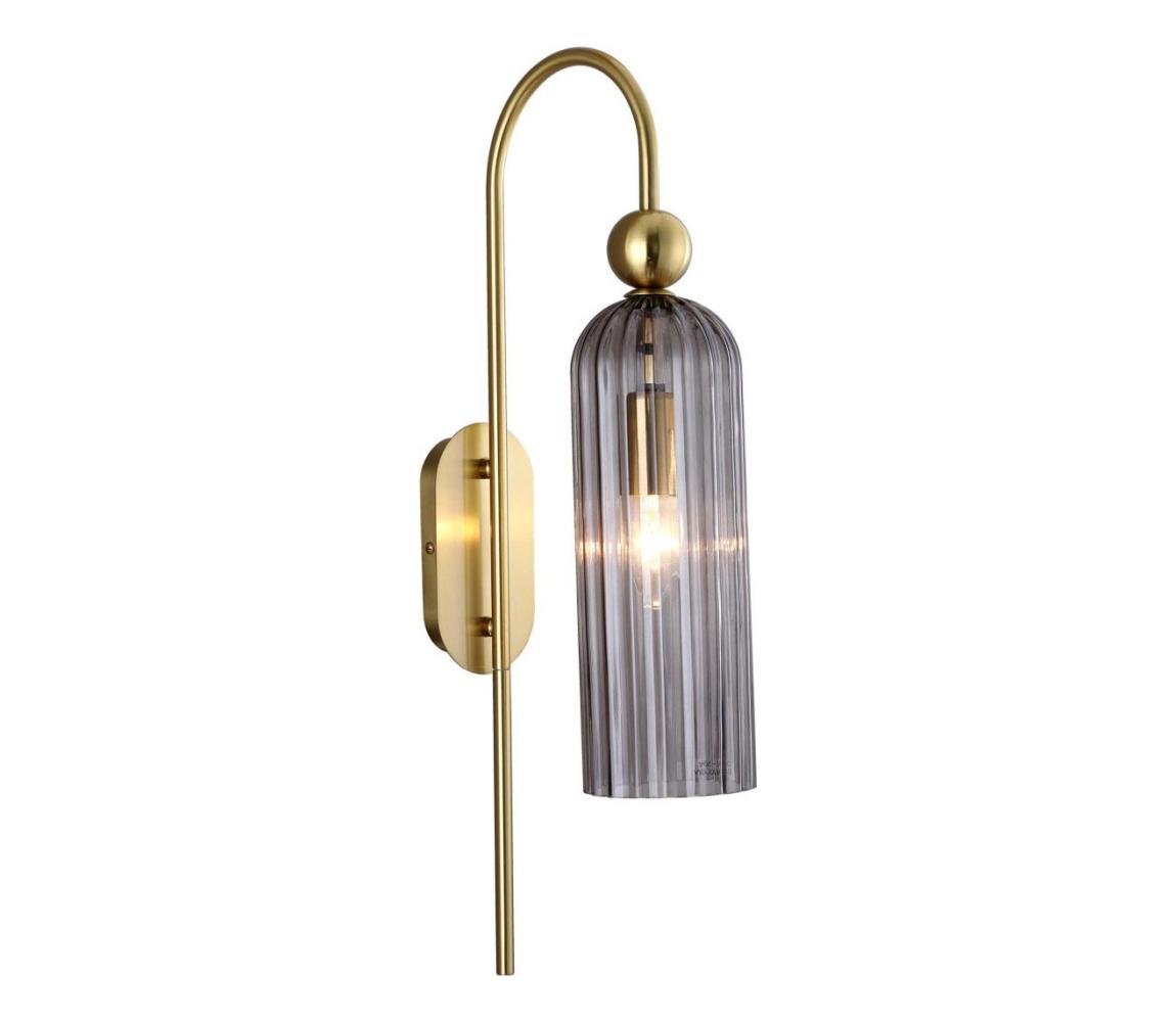 Light Prestige Nástenné svietidlo PIEGA 1xE14/40W/230V mosadz/dymová čierna LP-939/1W smoked