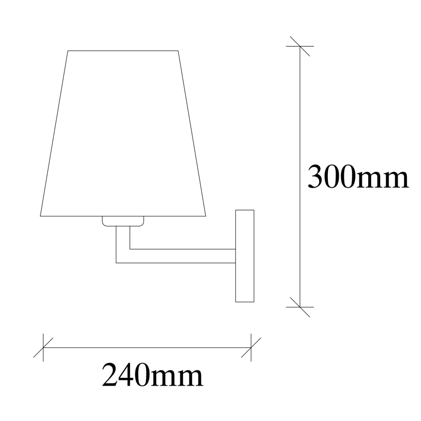 Nástenné svietidlo PROFIL 1xE27/60W/230V