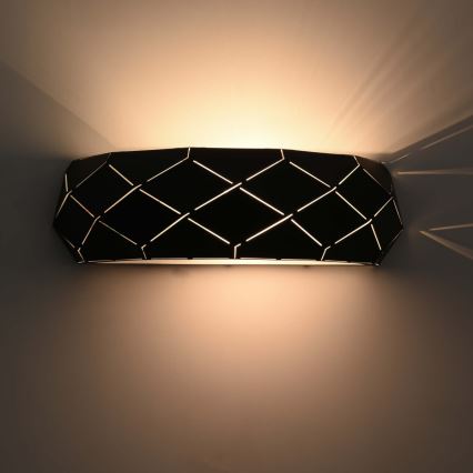 Nástenné svietidlo REUS 1xE27/40W/230V čierna